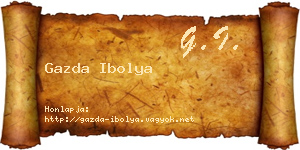 Gazda Ibolya névjegykártya
